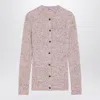 Prada Ribbed Cardigan In Pink