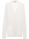 Prada Cashmere And Silk Cardigan In Yellow