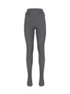 Prada Straight Ribbed Texture Trousers With Belt Loops In Gray