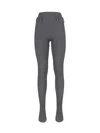 Prada Straight Ribbed Texture Trousers With Belt Loops In Gray