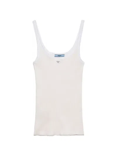 PRADA RIBBED COTTON TOP