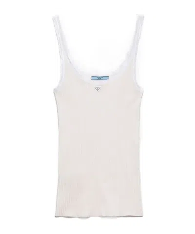 PRADA RIBBED COTTON TOP