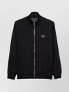 Prada Ribbed Cuffs And Hem Oversized Wool Cardigan In Black