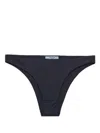 Prada Ribbed Knit Bikini Bottom In Blue