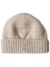 Prada Cashmere Knitted Hat In Nude