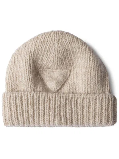 PRADA RIBBED KNIT CASHMERE BEANIE
