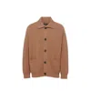 Prada Cashmere Ribbed Texture Cardigan With Patch Pockets
