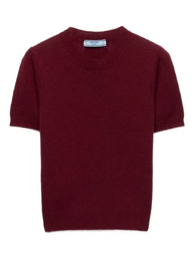 PRADA RIBBED-KNIT CASHMERE SWEATER