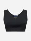 Prada Woman Black Tops In Black