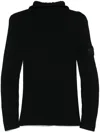 Prada High-neck Ribbed Wool Sweater In Black