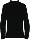 Prada High-neck Ribbed Wool Sweater In Schwarz