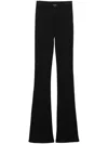 Prada Ribbed-knit Jersey Flared Pants In Black