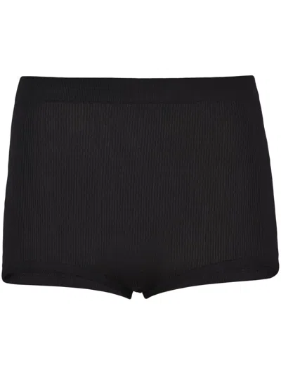 Prada Silk Shorts In Black