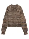 Prada Womens Brown Crewneck Cashmere And Wool Jumper In Brown