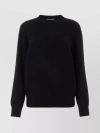 Prada Triangle-logo Wool Jumper In Black