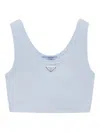 Prada Crop-top Aus Rippstrick