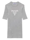 Prada Silk Logo Longline T-shirt