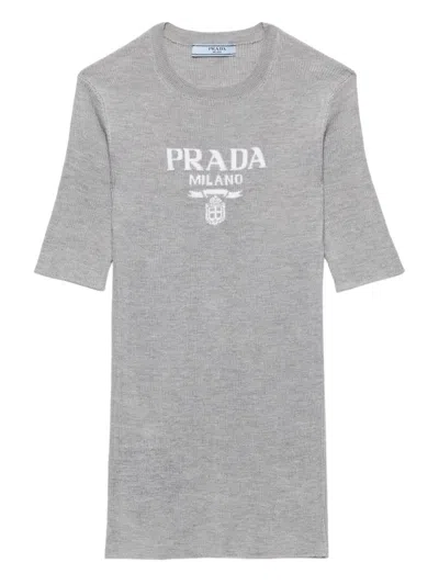 PRADA RIBBED-KNIT TOP