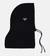 Prada Ribbed-knit Wool And Cashmere Ski Mask In Black