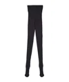 Prada Ribbed Tights In Black