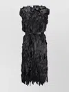 Prada Black Ribbon-detail Midi Dress