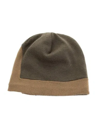 Pre-owned Prada Rib-knit Beanie In Green