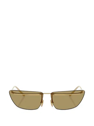 Prada Rimless Cat-eye Sunglasses In Gold