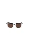 Prada 0pr Nylon Rectangle Frame Sunglasses In Brown