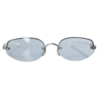 Pre-owned Prada , Rimless Metal And Plastic Sunglasses In Gray