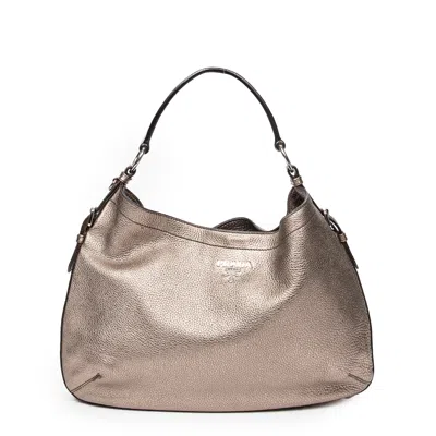 Prada Ring Hobo In Beige