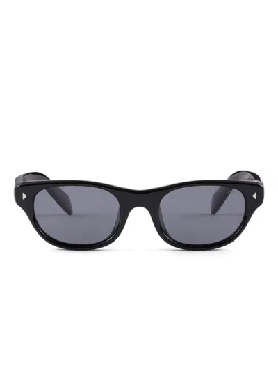 Prada Rivet-detail Sunglasses In Black