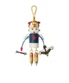 Prada Robot Bag Charm In Bright Blue/white