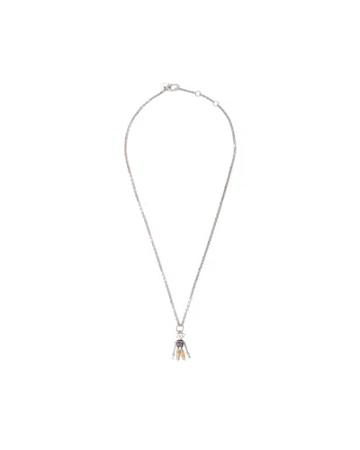 Prada Robot Jewels Pendant Necklace In Gold/silver