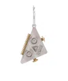 Prada Left Earring With Robot Jewels Pendant In Silver