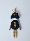 Prada Robot Re-nylon Bag Charm In Black