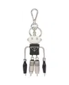 Prada Saffiano-leather Robot Keychain Trick In Multi
