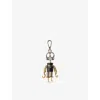 Prada Womens Gold/silver Robot Saffiano Leather Bag Charm In Metallic