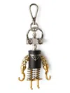 Prada Robot Saffiano Leather Bag Charm In Silver