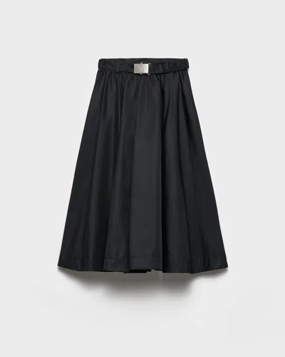 Prada Re-nylon Skirt In Black