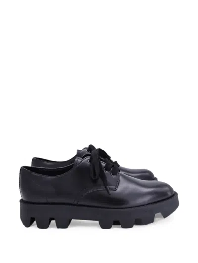 Pre-owned Prada Rocksand Derby Shoes In Black