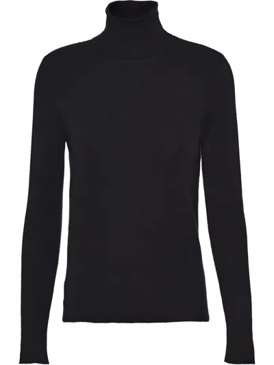 PRADA ROLL-NECK CASHMERE-SILK JUMPER