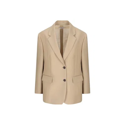 Prada Rope-coloured Blazer Women In Nude