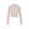 Prada Rosa Knitted Sweater In Gray
