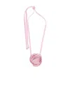 Prada Rose-appliqué Choker Necklace In Pink