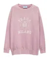 Prada Cotton Crew-neck Sweatshirt In Pink