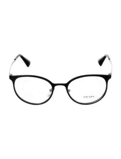 Pre-owned Prada Round Eyeglasses In Black