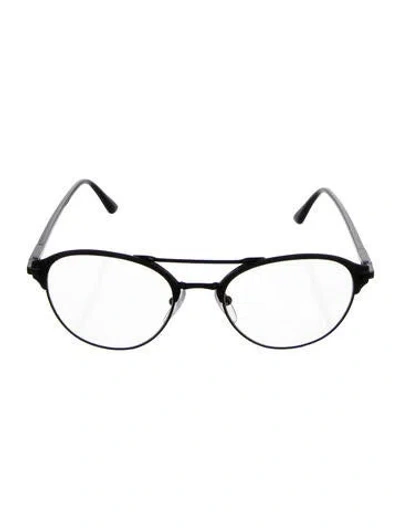 Pre-owned Prada Round Eyeglasses In Black