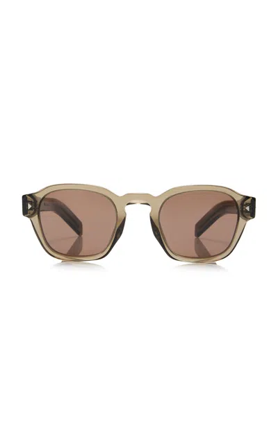 Prada Round-frame Acetate Sunglasses In Brown