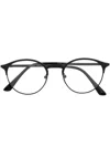 Prada Round-frame Eyeglasses In Black