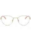 Prada Round Frame Glasses In Gold